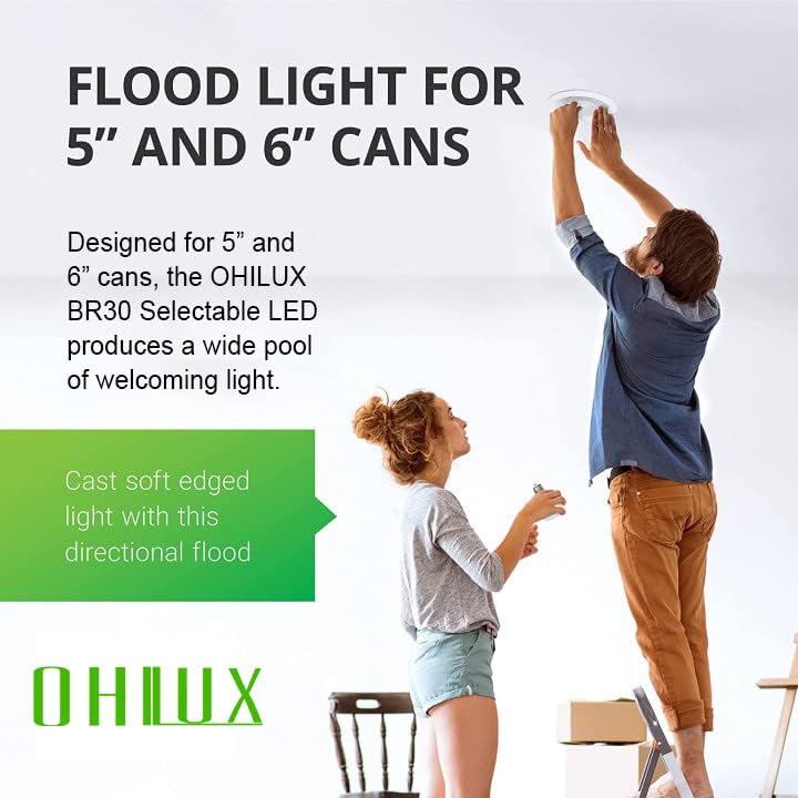 Ohlux Паметни WiFi Поплави Светилки E26 База 900Lumen, 10W BR30 LED Сијалица Компатибилен Со Alexa, Google Home, Siri, 2700k-6500K Dimmable, внатрешна