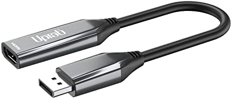 UPTab DisplayPort 1.4 До HDMI 2.1 Активен Адаптер со HDR Дисплеи За Поддршка 4k 120Hz до 8K 60Hz СО HDR-Поврзете КОМПЈУТЕР или Таблет со DisplayPort