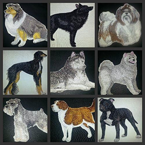 Неверојатни портрети за кучиња [Shetland Sheepdog] Везено железо на/шива лепенка [5 x 4,5] [направено во САД]