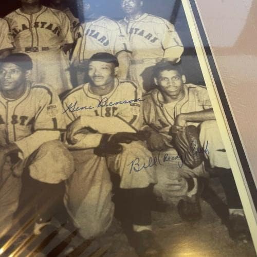 1944 година во Филаделфија starsвезди Негро лига тим потпиша голема фотографија од 18x24 JSA COA - автограмирани фотографии од MLB