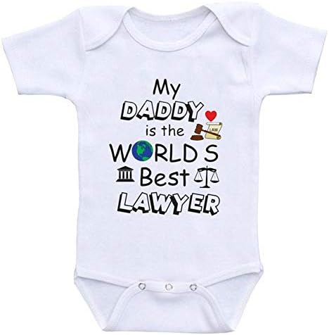 Oyоиу, татко ми е најдобриот адвокат во светот бебе ромери новородени кошули со кратки ракави за новороденчиња