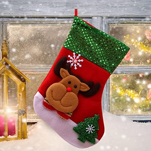 Малмом Божиќни чорапи бутик торбички чорапи подарок мал божиќен бонбони торбички декорација подарок гаќички црево црно