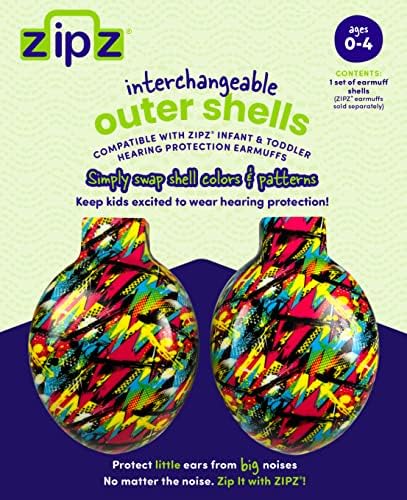 Зипз магнетни надворешни школки - компатибилни со Zipz Baby & Toddler Earmuffs - Едноставно менуваат бои - слушалки што се продаваат одделно