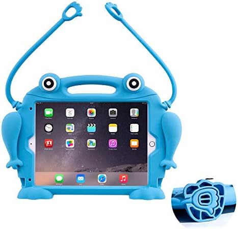 Чин Фаи Детска Футрола За iPad 10.2 9 / 8 / 7 Генерација 2021/2020/2019 [Жаба Што Пука Во Очи] Силиконски Држач За Рачка Отпорен На