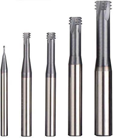 WSF -алатки, легура од 1 парчиња карбид 3 заби обложен M1.0 - M12 Thread End Mills CNC CNC Threading Cutter Tool Tool за ISO метричка нишка