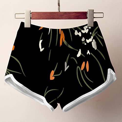 Shortsенски табла шорцеви за пливање, цветни шорцеви летни обични атлетски шорцеви