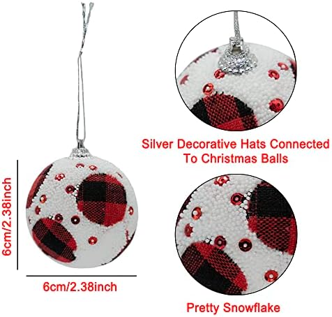 12 парчиња Божиќна топка што виси украси Божиќни топки чаши Декоративни новогодишни елки виси украси што висат занаети за украсување на забава