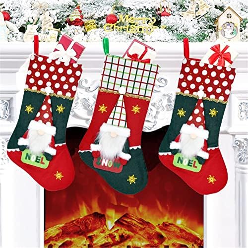 Бонбони подароци чорапи Персонализирани камин порибување 3Д кадифни Божиќни украси и додаток за забави за деца за семејни празници