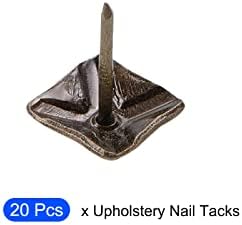 Метакситичност тапацир за нокти 20 парчиња, пинови за притискање на главата на железо - за мебел за кујна во куќи, бронзен тон