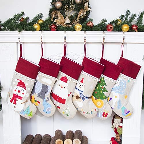 Надвор од вашите мисли Нов сет за божиќни порибувања од 6 везени лесни украси за семејни украси