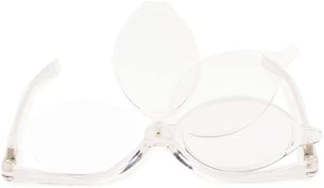 Чаши за шминка Qiaozeng, дами преносни ротирачки преклопни очила за читање, очила за шминка со единечни леќи3.0