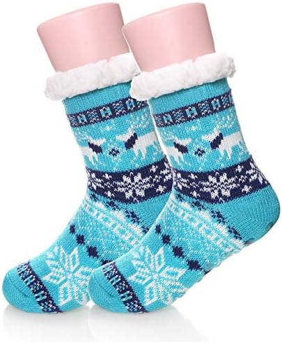 Деца Момчиња Девојчиња Нејасни Чорапи Со Влечки Меки Топли Дебели Божиќни Чорапи обложени Со Руно За Деца Зимски Домашни Чорапи
