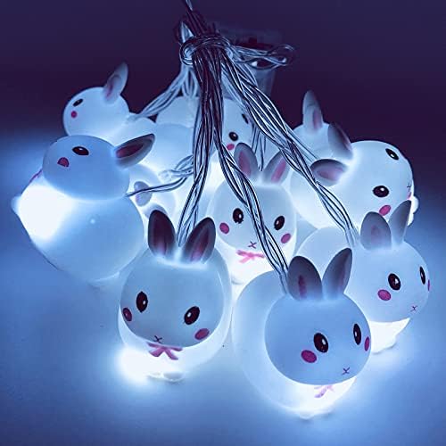 20-те батерии 20 за декоративни жици, LED велигденски светла светла 10фети зајачиња дома ДЕКУРАЦИЈА 300 LED Божиќни светла светли