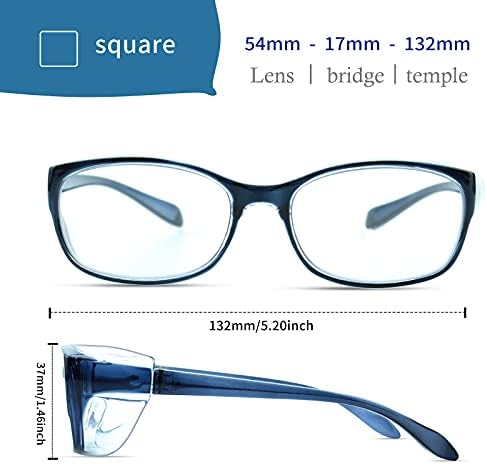 SOAREA Прогресивни чаши за читање на мултифокус Анит магла Безбедносни очила со читатели сино светло блокирање за жени мажи