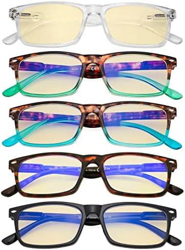 Очила за читање на машки очи - 5 пара читатели за мажи - вклучува читање очила за сонце +3,00