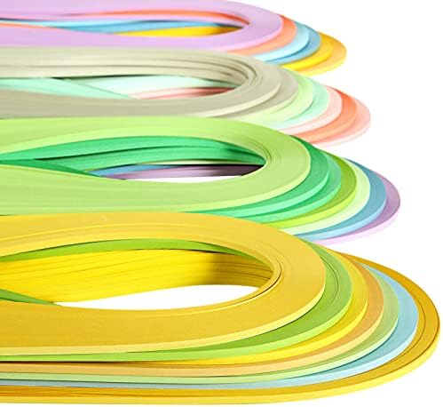 Ленти за треперење, ленти за хартија за хартија поставени 3600 ленти 15 бои зачудувачки хартија за занаетчиска хартија DIY