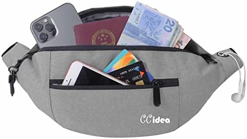 CCIDEA FANNY PACK FOR WOMEN MAN MASHER BAGL CROSSBODY торби со прилагодливи џебови за лента/ 4-зипер, водоотпорна торба за пакување
