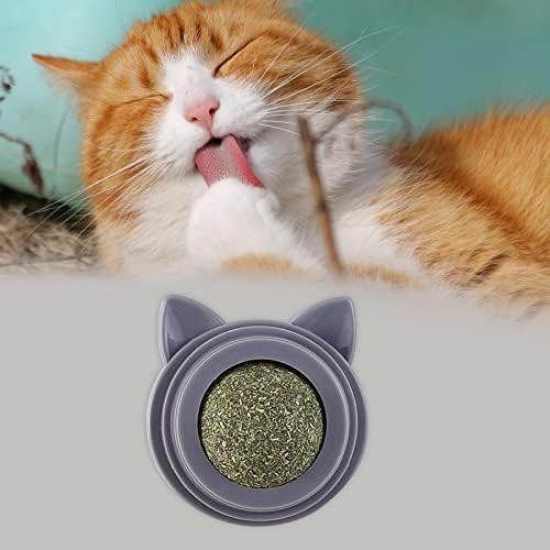 SM Sunnimix грицки Catnip, чистење, третмани, исхрана на топката Catnip Симпатична, цврста ротирачка топка за исхрана, мачка сива