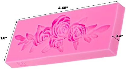 Прекрасна роза цвет од венец од силиконска мувла за сапун сапун десерти за торта торта торта декорација мраз коцка бонбони желе