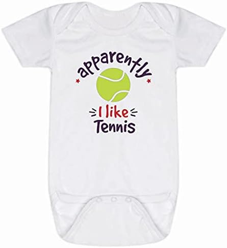 ChalkTalkSports Tennis Baby & Neen One Piece | Очигледно, ми се допаѓа тенис | Тело новороденче