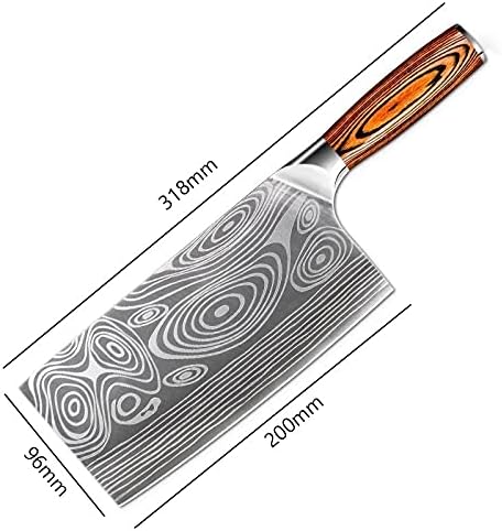 Криверс Клејвер нож, плетенка од месо, остар не'рѓосувачки челик кујнски нож Месото Клејвер нож алатка за сечење на ножеви ножеви