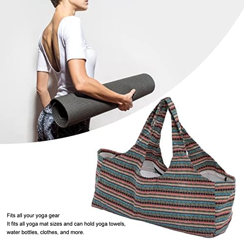 Yyqtgg јога мат тота торба, широка големина Исклучително зашиена лесна торба за јога со лесен платно за патување за патување