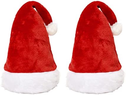 2 пакет Божиќна Капа Капа На Дедо Мраз Божиќна Празнична Капа За Возрасни Унисекс Кадифе Класични Украси За Забави На Дедо Мраз Балони