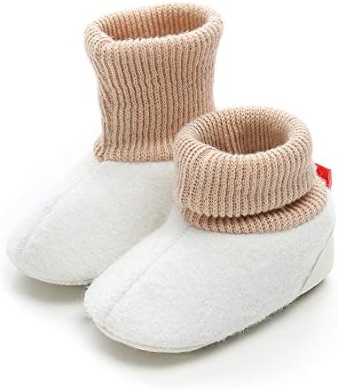 Myppgg бебе момче девојче руно чизми новороденче пријатно зимско топли чорапи мали деца кои не се лизгаат меки чевли за креветчиња