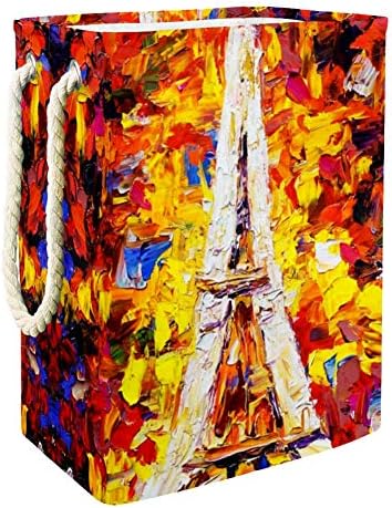 Кула За Сликање Масло Од униси Ајфел Париз Водоотпорен Перење Попречува Склопувачки Корпи За Домашен Организатор Бебе Попречува