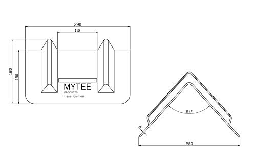 Mytee Производи V Работ Заштитници Рамно Лежиште, 8 x 12, Сина | Vee Во Облик На Пластика Агол Заштитници За Товар Носивост |
