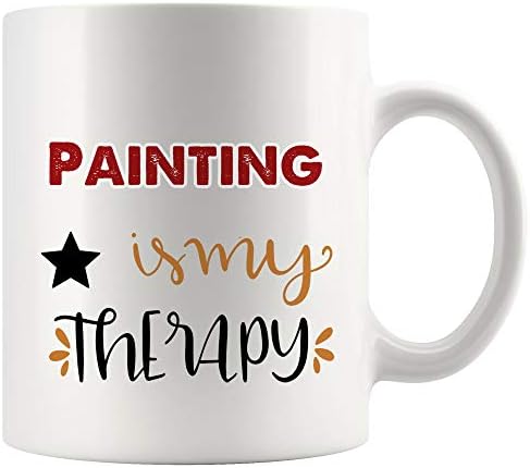 Мојата терапија е сликање чаша чаша чај чај подарок | Направете ме среќно дете деца да сликаат сликар декор уметнички уметник скицирање