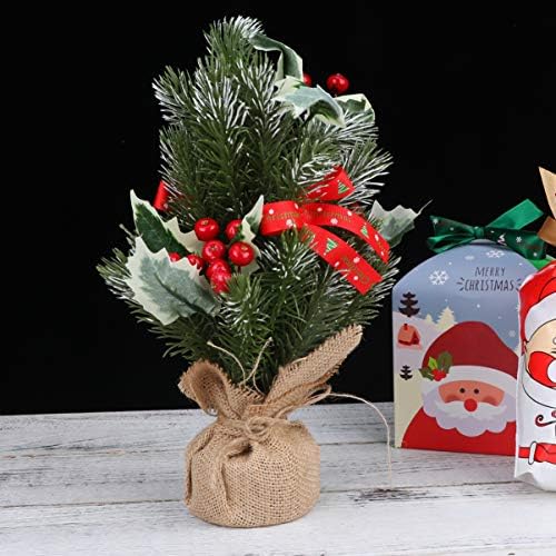 Nuobesty Christmas Decor Mini Бери Божиќ Божиќно дрво Десктоп Десктоп Божиќно дрво