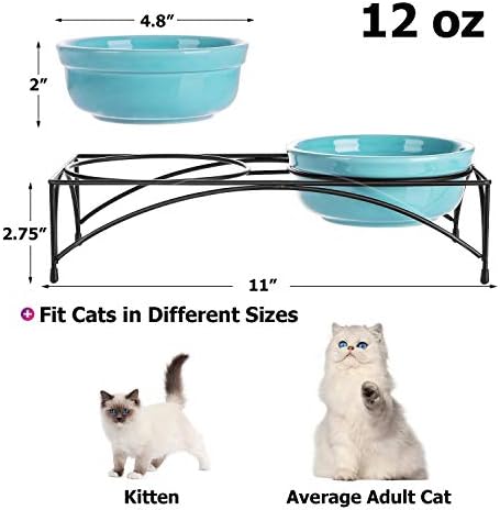 Зголемените чинии за мачки со мачки, садови со вода со мачки, одгледувани чинии за миленичиња за затворени мачки или кучиња, заштити ја 'рбетот