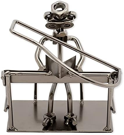 Подароци од Бродвеј 5.9 Сребрена пијанистичка метална фигура декорација