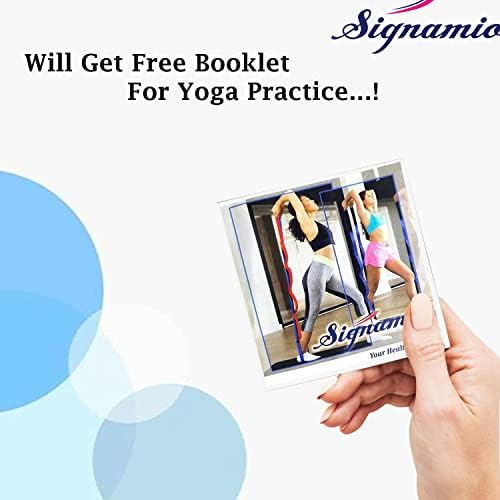 Signamio Unisex јога појас за жени и мажи дополнително густо вежбање за вежбање јога фитнес 8-јамка појас