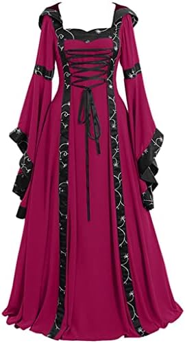 Женски фустани гроздобер келтски средновековен подни должина на вечерните часови официјални фустани ренесансни готски фустани фустан y2k