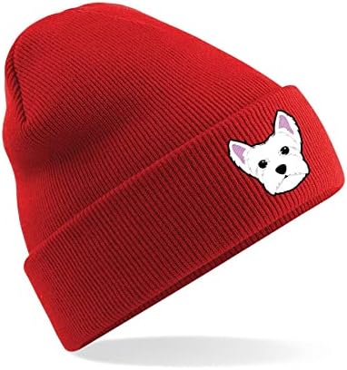 Бенг уредна облека Западен Хигланд Териер Бејни 1 плетена капа - loversубители на кучиња за жени - Зимски капи за жени везени Вести