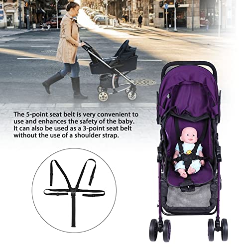 Појасен појас за детско седиште, прилагодлив за заштита на животната средина за ручек со 5 точки практичен и применлив за колички
