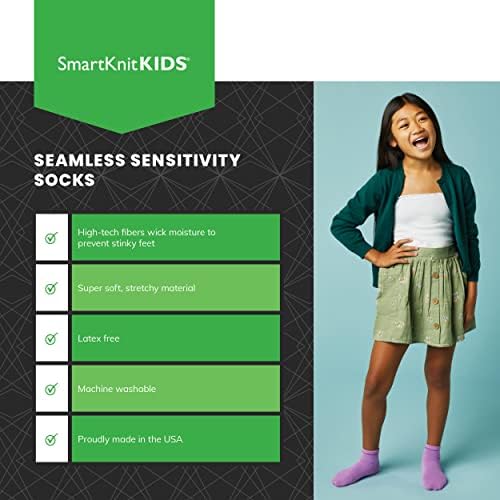 SmartKnitKids Сензорна -пријателска чувствителност Беспрекорни чорапи - 3 пакет