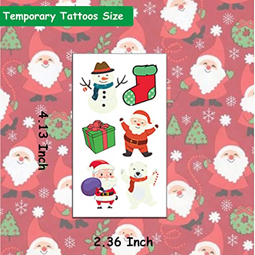 Хохамн Светлечки Божиќни Привремени Тетоважи За Деца, Светат Во Темнината Божиќни Тетоважи За Деца Чорапи За Чанти За Подароци