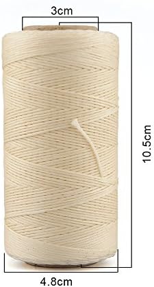 4 парчиња занаети 0,8мм 150Д кожа шиење рака за шиење накит занаетчиски кабел за нишка со конец со 1 сет криви игли за шиење на тапацир