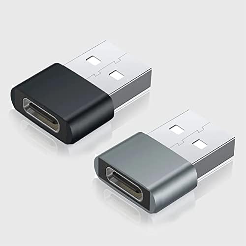 USB-C женски до USB машки брз адаптер компатибилен со вашиот Blu Vivo XL за полнач, синхронизација, OTG уреди како тастатура, глувче,