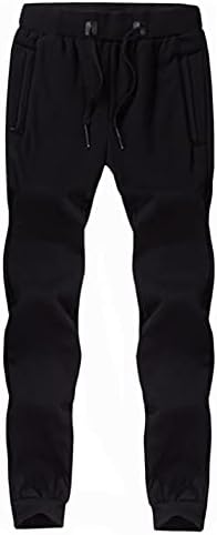 Лента Машки Спортски Панталони Обложени Со Руно Атлетски Зимски Топли Панталони За Патеки Шерпа Џогер