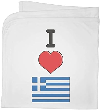 „Ја сакам Грција“ памучно бебе ќебе / шал