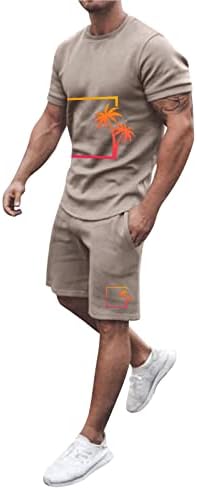 Машка летна облека за јога Брзо суво лесни поставува спортски потпови за потповик, обични маици и шорцеви за кратки ракави