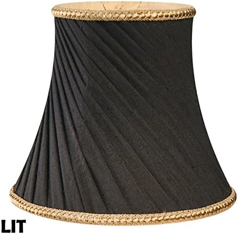 Royal Designs, Inc. Декоративна трим Twisted Bell Chanderier Shade CS-507Blk, црна, 3 x 5 x 4,5