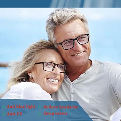 Vogpoper 6 пакувања за читање очила за жени мажи со сина светлина, читатели на пролетни шарки лесни очила