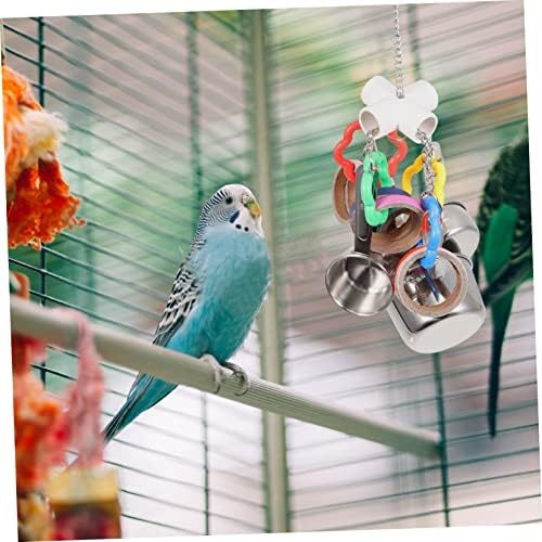 ИПЕТБООМ Папагал играчки за смирување на играчки птици фуражни играчки за птици играчки птици гризејќи играчка виси птици кафези играчки папагал