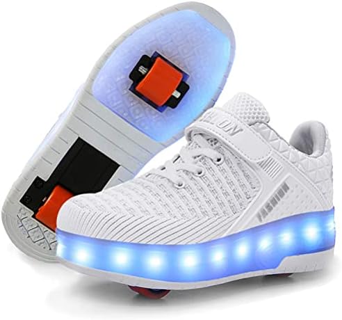 Ufatansy Ролери Скејт Чевли LED Светне Чевли Со Тркала Ролери Чевли USB Полнење Чевли Деца Подароци