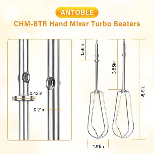 Antoble Hand Mixter Beater компатибилен со Cuisinart HM-90S HM-70 HM-50 CHM-3, 9 7 7 5 3 додатоци за миксер Заменски делови CHM серии